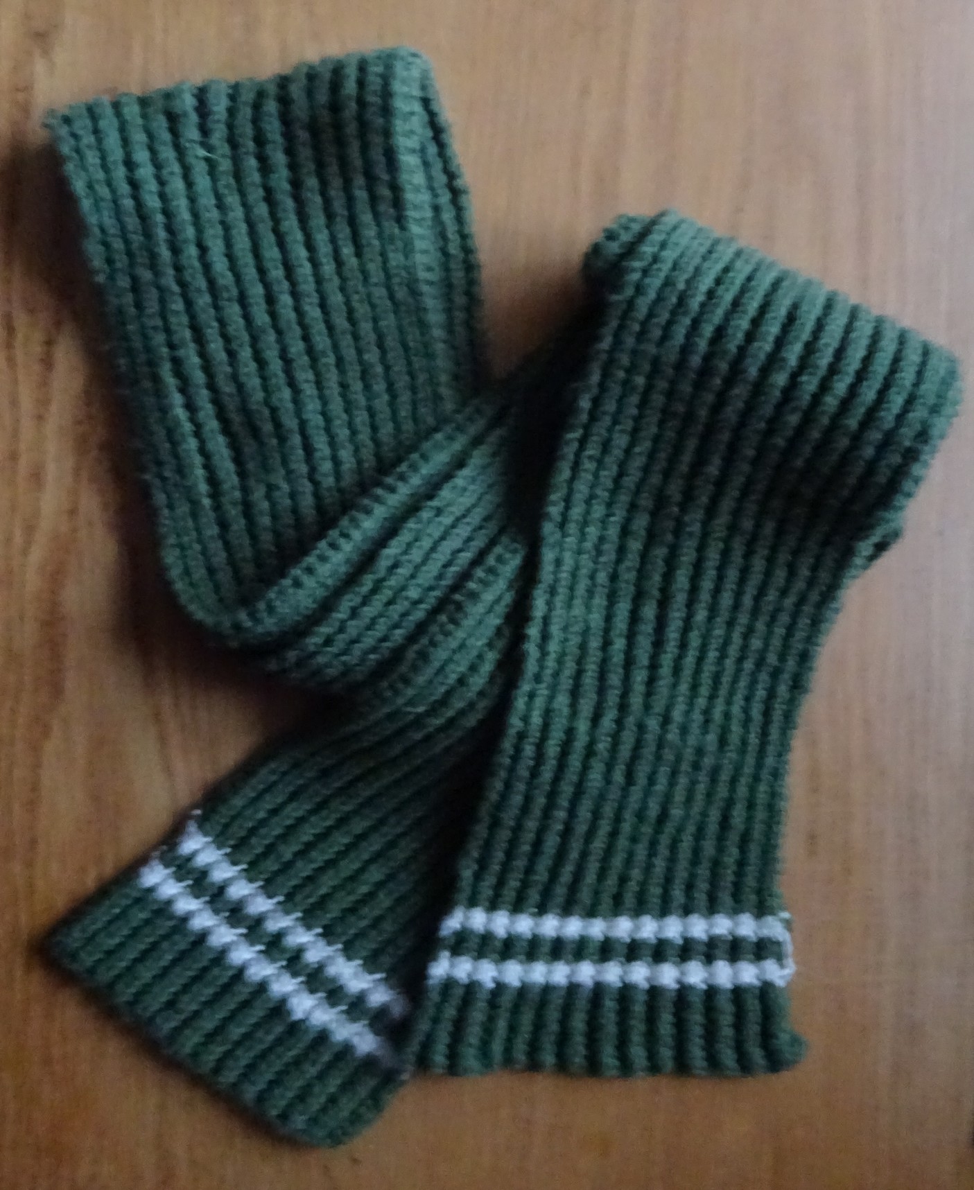 Sjaal, gebreid, 100% wol, op maat gemaakt (lengte/breedte), groen (X€)