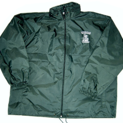 Windbreker, unisex, zeer licht, 100% nylon, S tot XXL, donkergroen (10€)