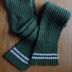 Sjaal, gebreid, 100% wol, op maat gemaakt (lengte/breedte), groen (X€)